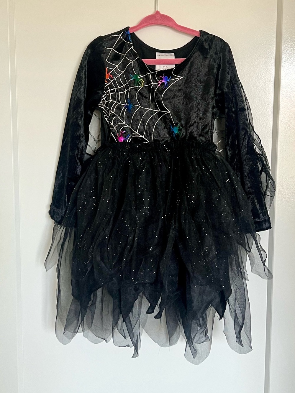 Toddler Girls Black Spider Witch Costume